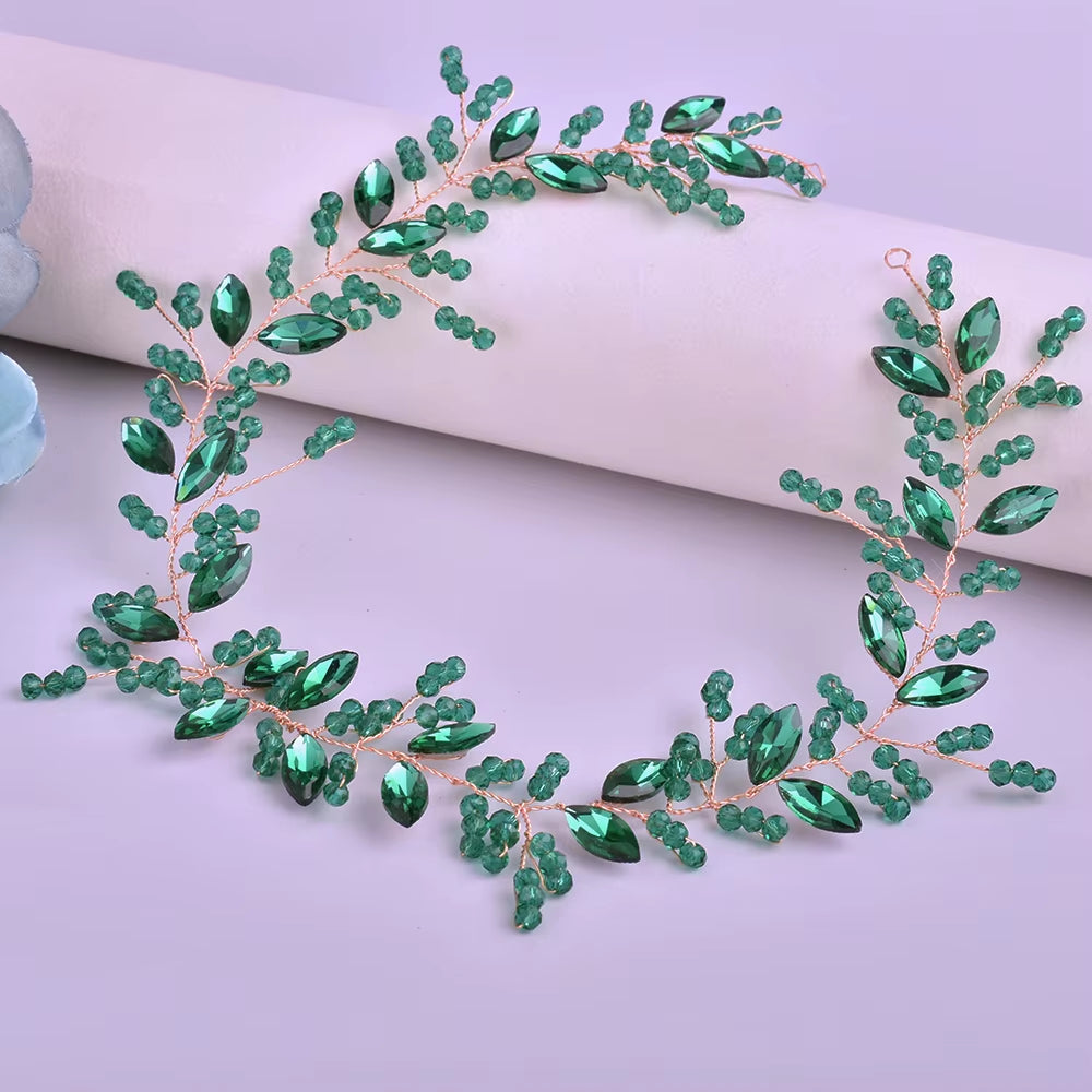 A274 Handmade 1M Bridal Headband Extra Long Wedding Tiaras Bride Hair Accessories Rhinestone Headpiece Crystal Women Hair Vines