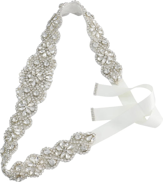 Bridal Belt for Women Dress,Wedding Dress Belt for Bride Crystal Rhinestone Sash Wedding Belt